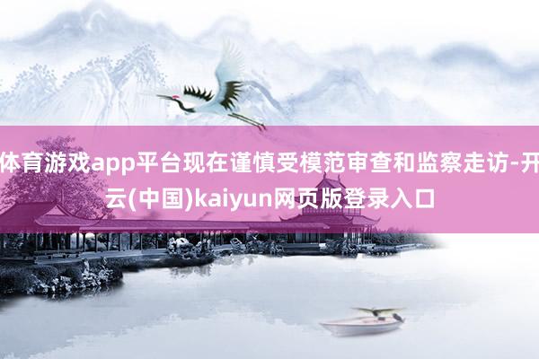 体育游戏app平台现在谨慎受模范审查和监察走访-开云(中国)kaiyun网页版登录入口