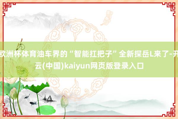 欧洲杯体育油车界的“智能扛把子”全新探岳L来了-开云(中国)kaiyun网页版登录入口