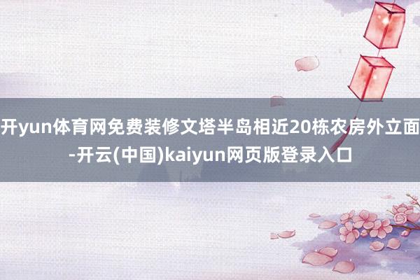 开yun体育网免费装修文塔半岛相近20栋农房外立面-开云(中国)kaiyun网页版登录入口