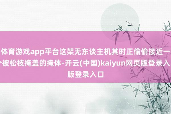 体育游戏app平台这架无东谈主机其时正偷偷接近一个被松枝掩盖的掩体-开云(中国)kaiyun网页版登录入口